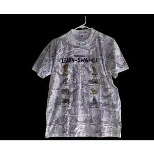 Tanzania learn Swahili tourist Tshirt tee T Shirt Men’s Size M